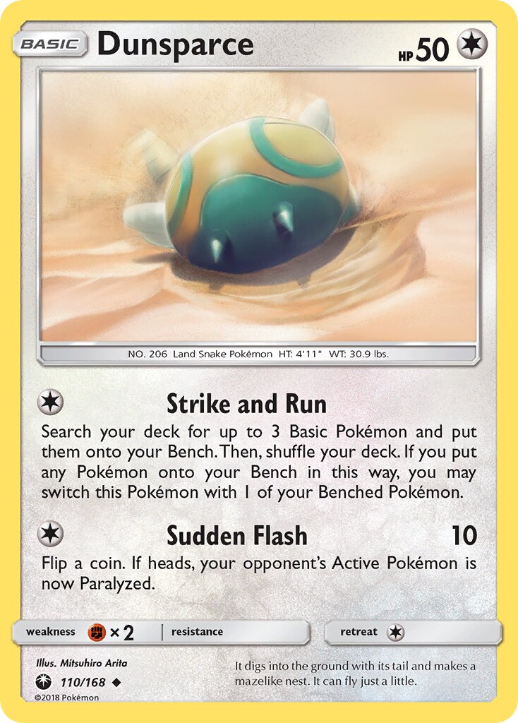 Dunsparce 110 — Celestial Storm (English Pokémon TCG card)