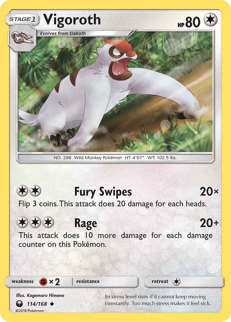Vigoroth 114 — Celestial Storm (English Pokémon TCG card)