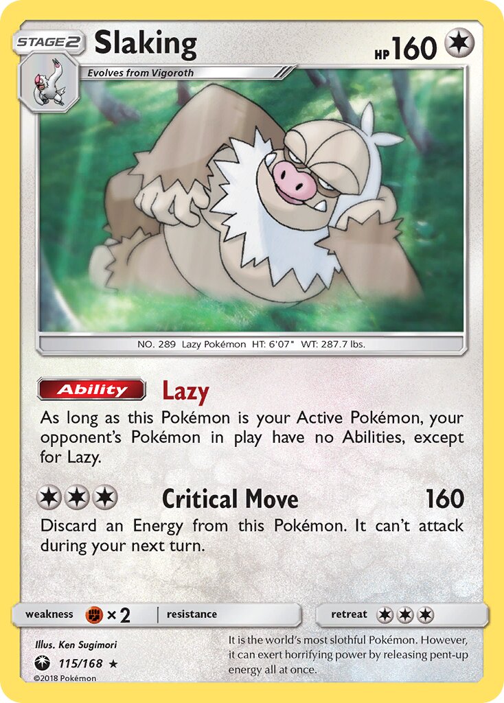 Slaking 115 — Celestial Storm (English Pokémon TCG card)