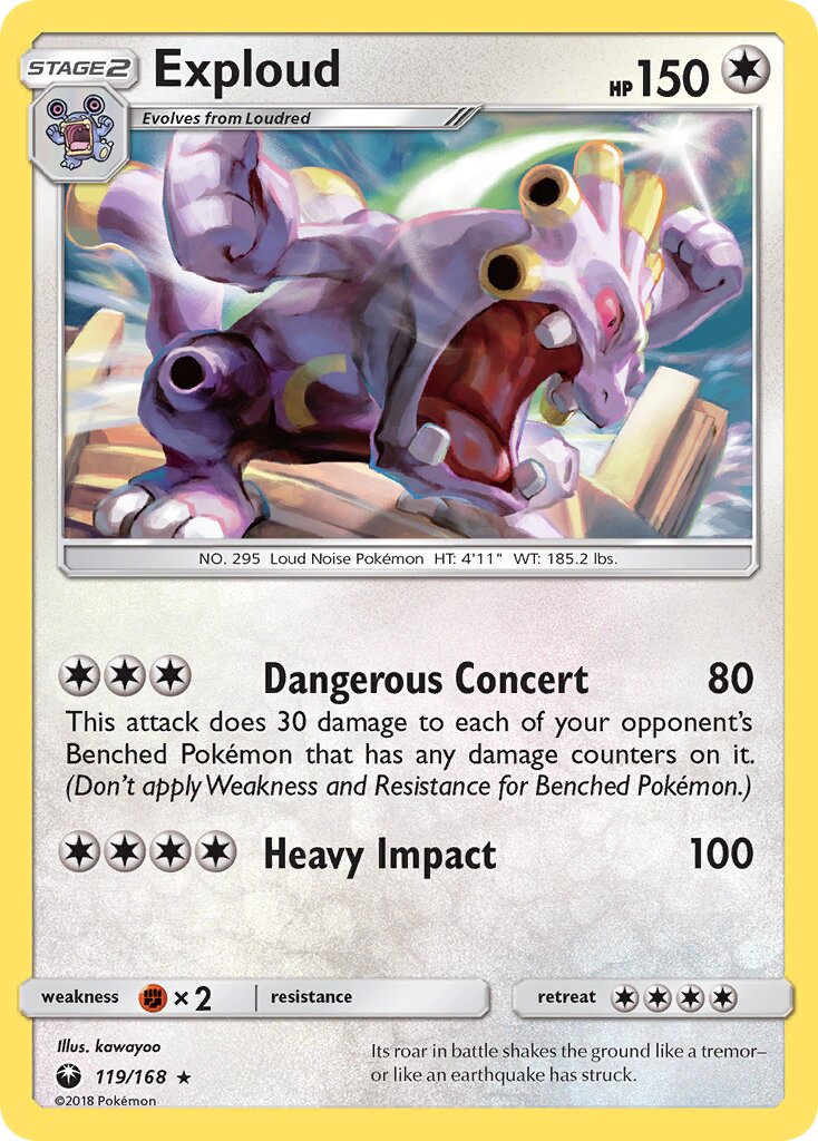 Exploud 119 — Celestial Storm (English Pokémon TCG card)