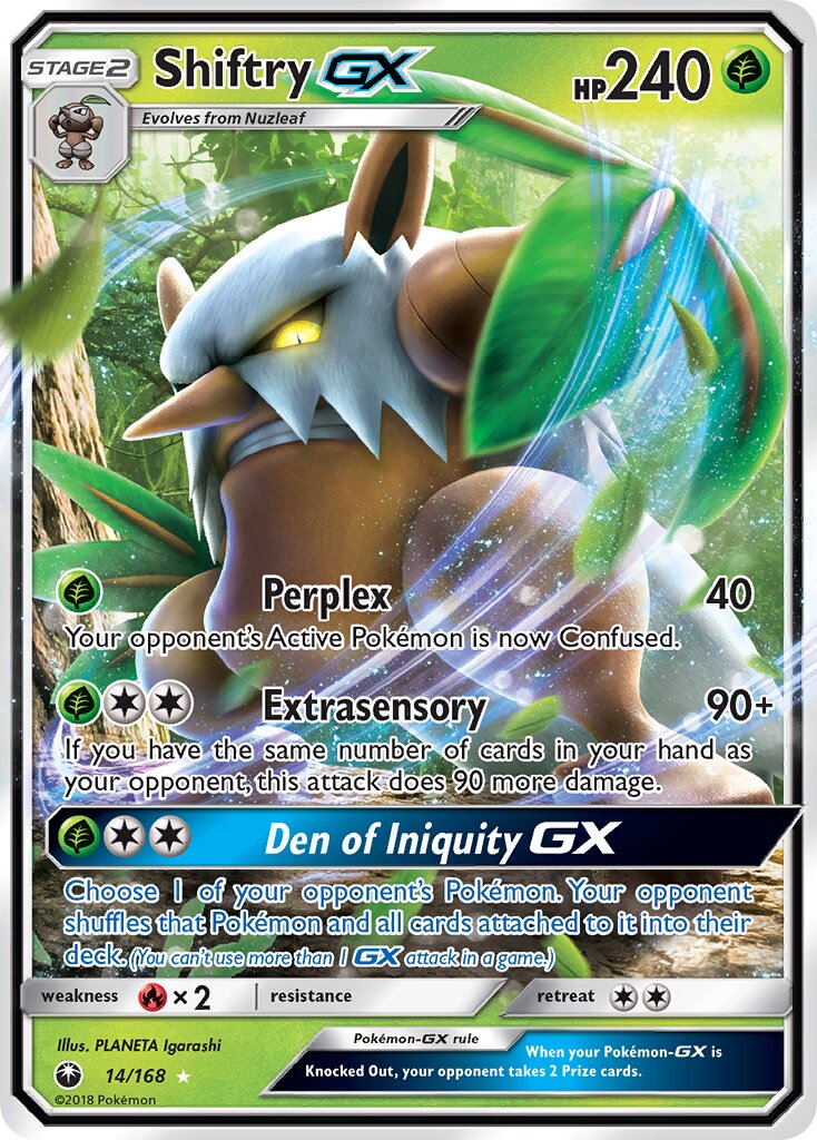 Shiftry-GX 014 — Celestial Storm (English Pokémon TCG card)