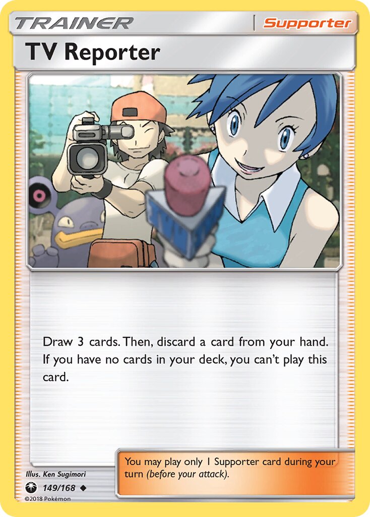 TV Reporter 149 — Celestial Storm (English Pokémon TCG card)