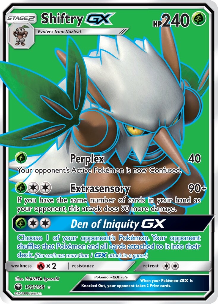 Shiftry-GX 152 — Celestial Storm (English Pokémon TCG card)