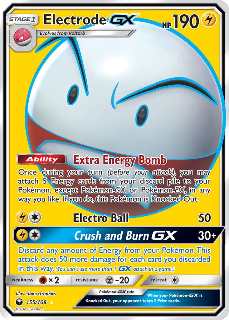 Electrode-GX 155 — Celestial Storm (English Pokémon TCG card)