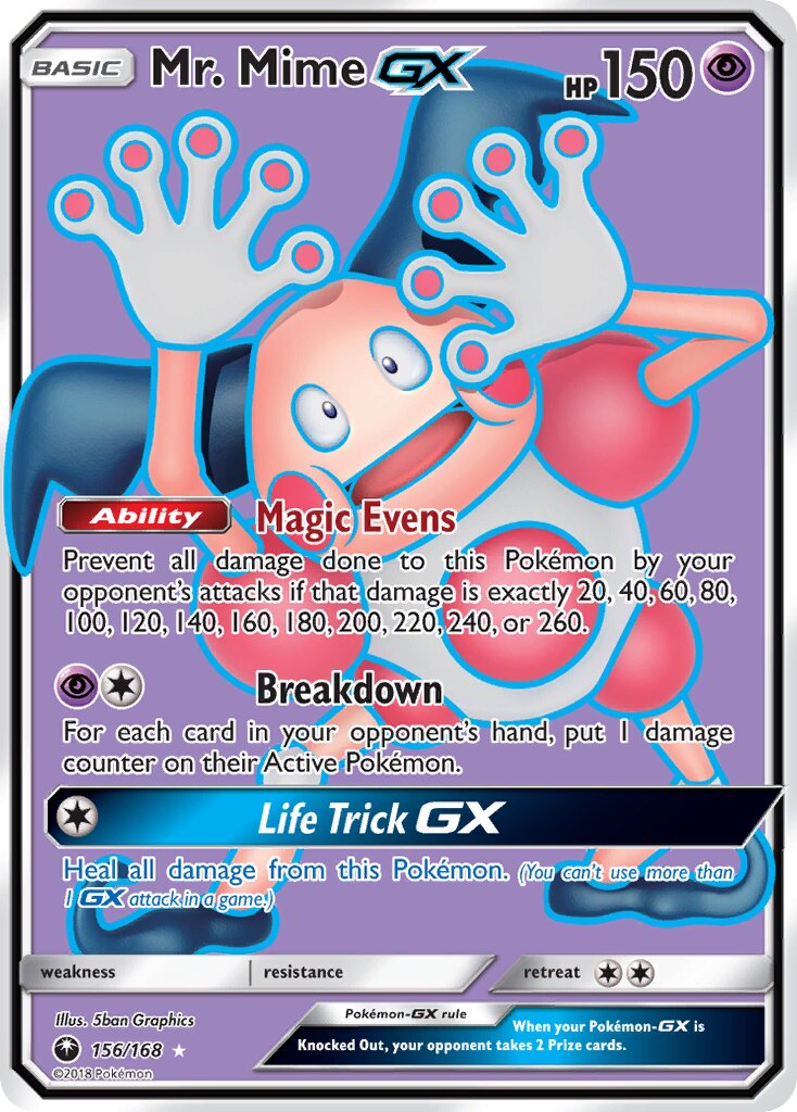 Mr. Mime-GX 156 — Celestial Storm (English Pokémon TCG card)