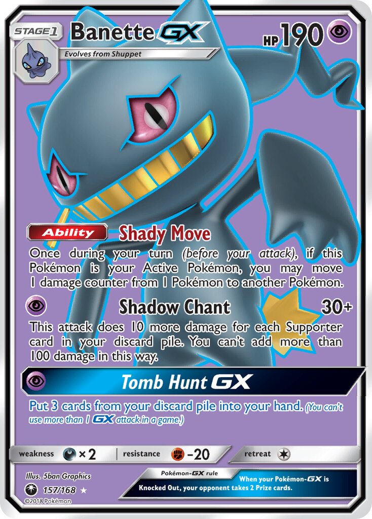 Banette-GX 157 — Celestial Storm (English Pokémon TCG card)