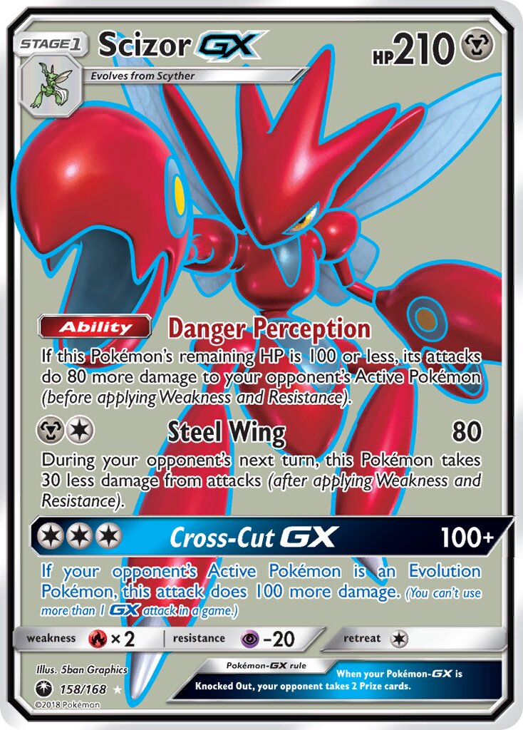 Scizor-GX 158 — Celestial Storm (English Pokémon TCG card)