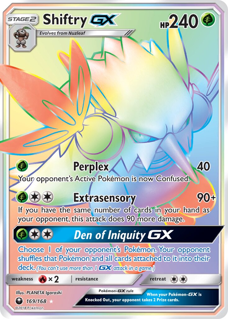 Shiftry-GX 169 — Celestial Storm (English Pokémon TCG card)