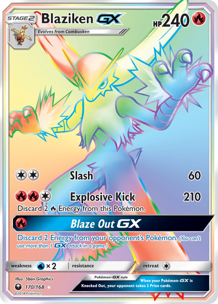Blaziken-GX 170 — Celestial Storm (English Pokémon TCG card)