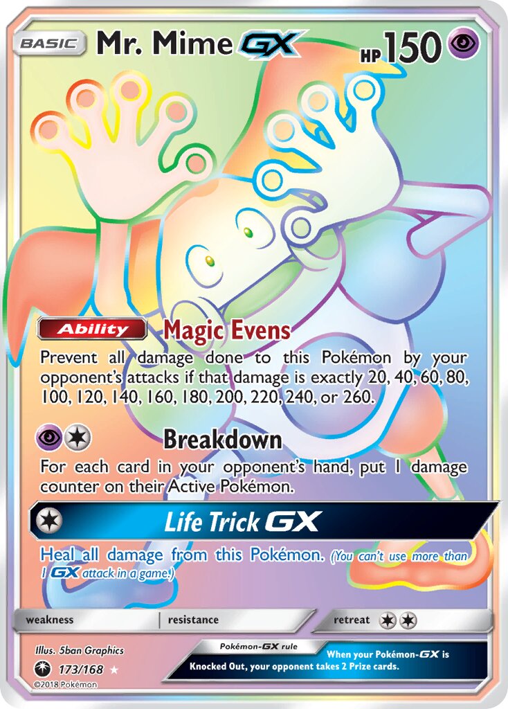 Mr. Mime-GX 173 — Celestial Storm (English Pokémon TCG card)