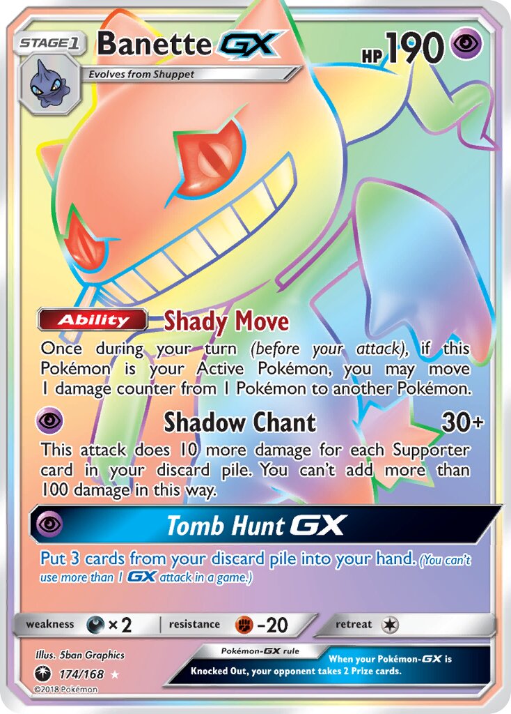 Banette-GX 174 — Celestial Storm (English Pokémon TCG card)