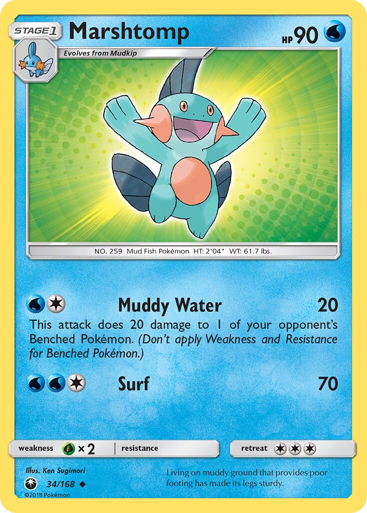 Marshtomp 034 — Celestial Storm (English Pokémon TCG card)