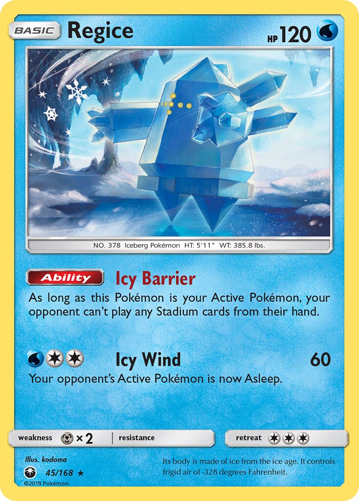 Regice 045 — Celestial Storm (English Pokémon TCG card)