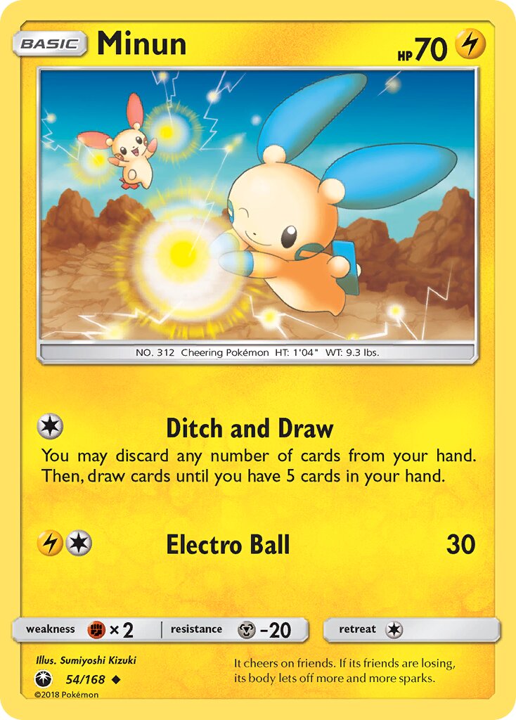 Minun 054 — Celestial Storm (English Pokémon TCG card)