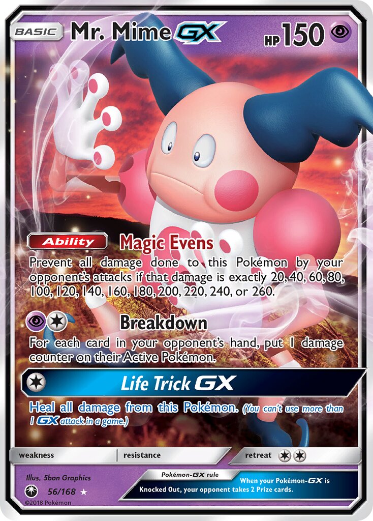 Mr. Mime-GX 056 — Celestial Storm (English Pokémon TCG card)