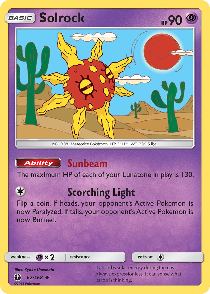 Solrock 062 — Celestial Storm (English Pokémon TCG card)