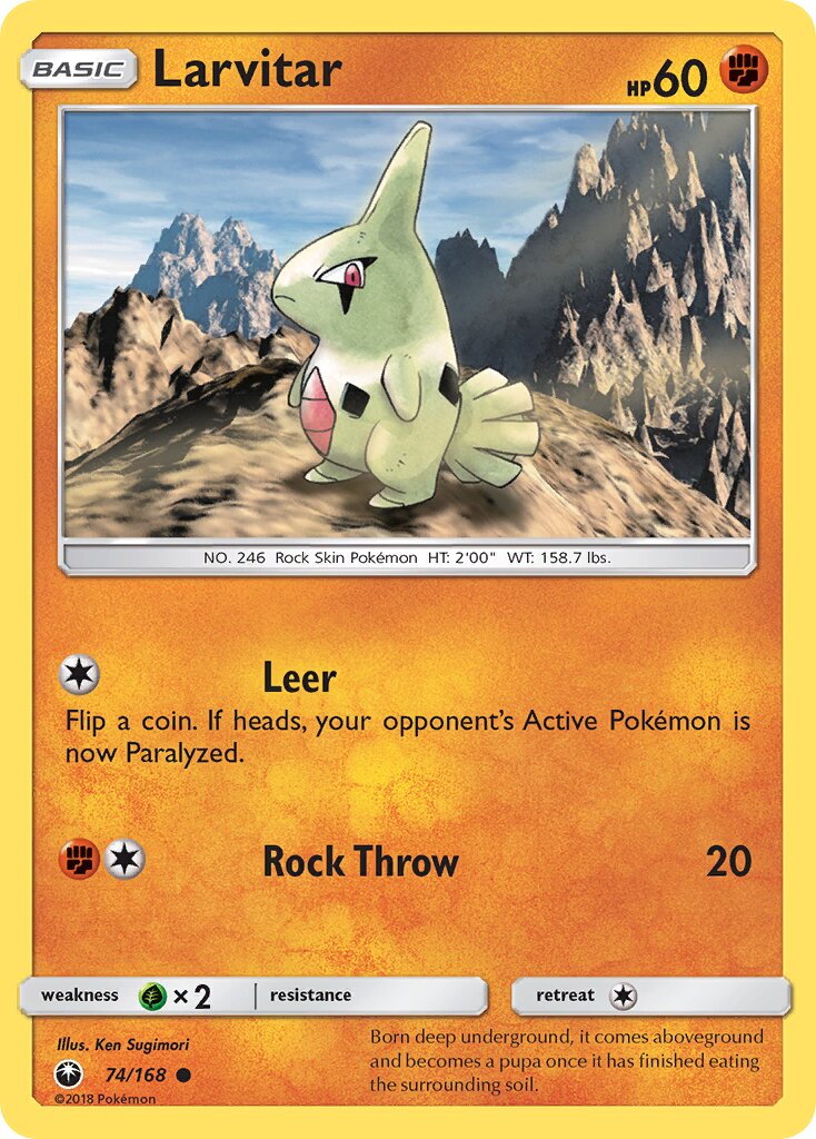 Larvitar 074 — Celestial Storm (English Pokémon TCG card)