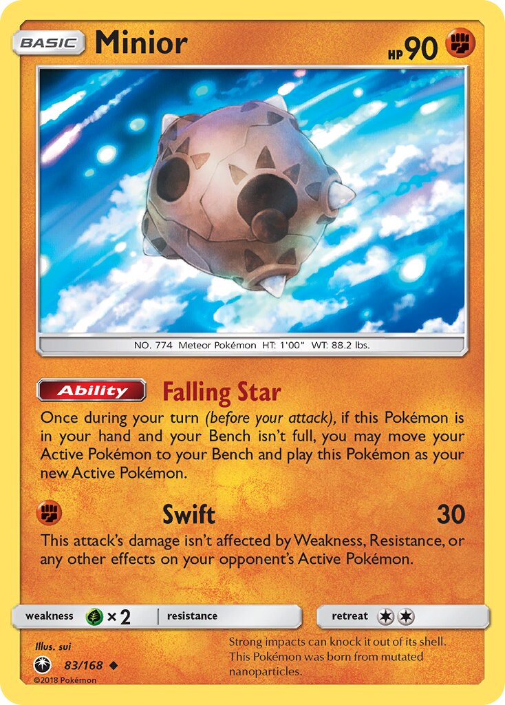 Minior 083 — Celestial Storm (English Pokémon TCG card)