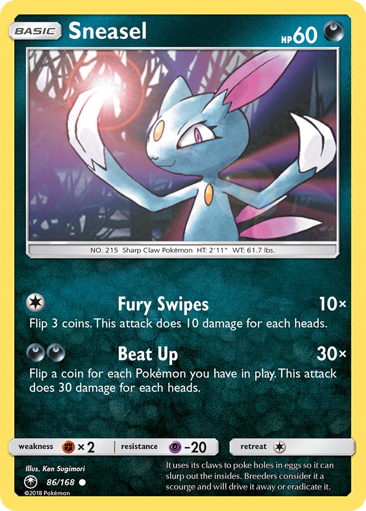 Sneasel 086 — Celestial Storm (English Pokémon TCG card)