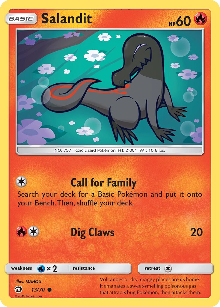 Salandit 013/70 — Dragon Majesty (English Pokémon TCG card)