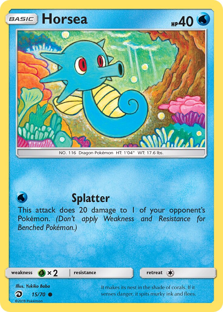Horsea 015/70 — Dragon Majesty (English Pokémon TCG card)