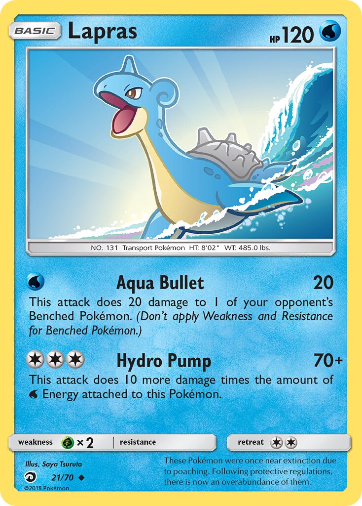 Lapras 021/70 — Dragon Majesty (English Pokémon TCG card)