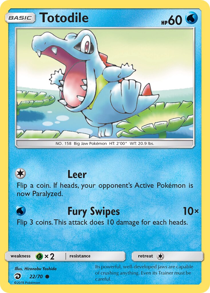 Totodile 022/70 — Dragon Majesty (English Pokémon TCG card)