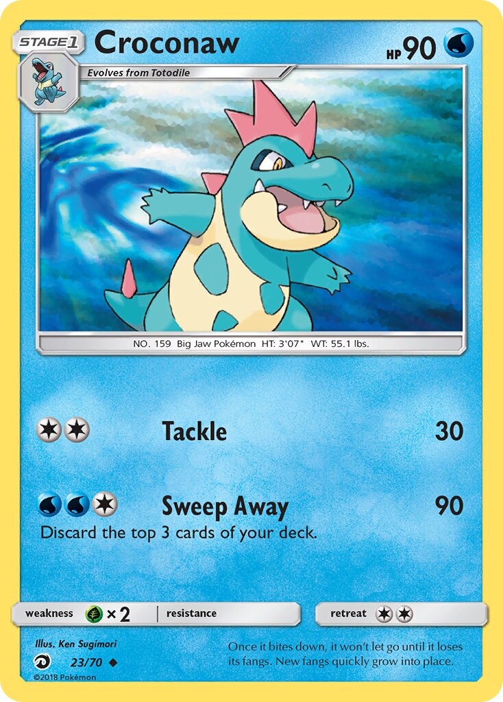 Croconaw 023/70 — Dragon Majesty (English Pokémon TCG card)