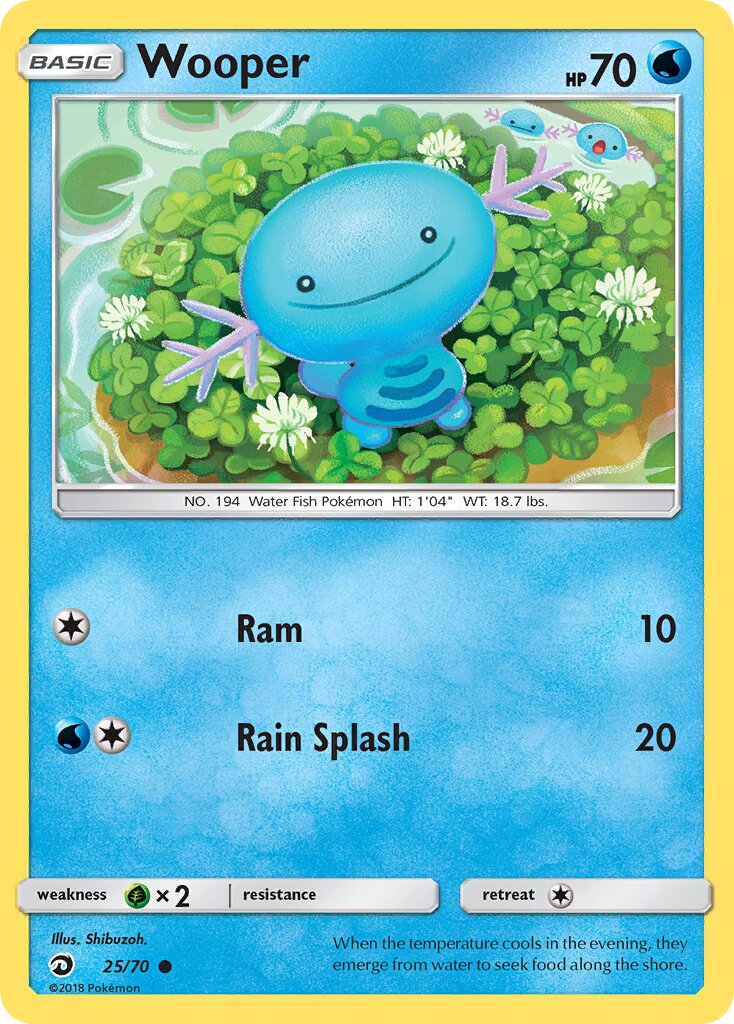Wooper 025/70 — Dragon Majesty (English Pokémon TCG card)
