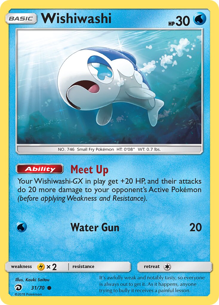 Wishiwashi 031/70 — Dragon Majesty (English Pokémon TCG card)