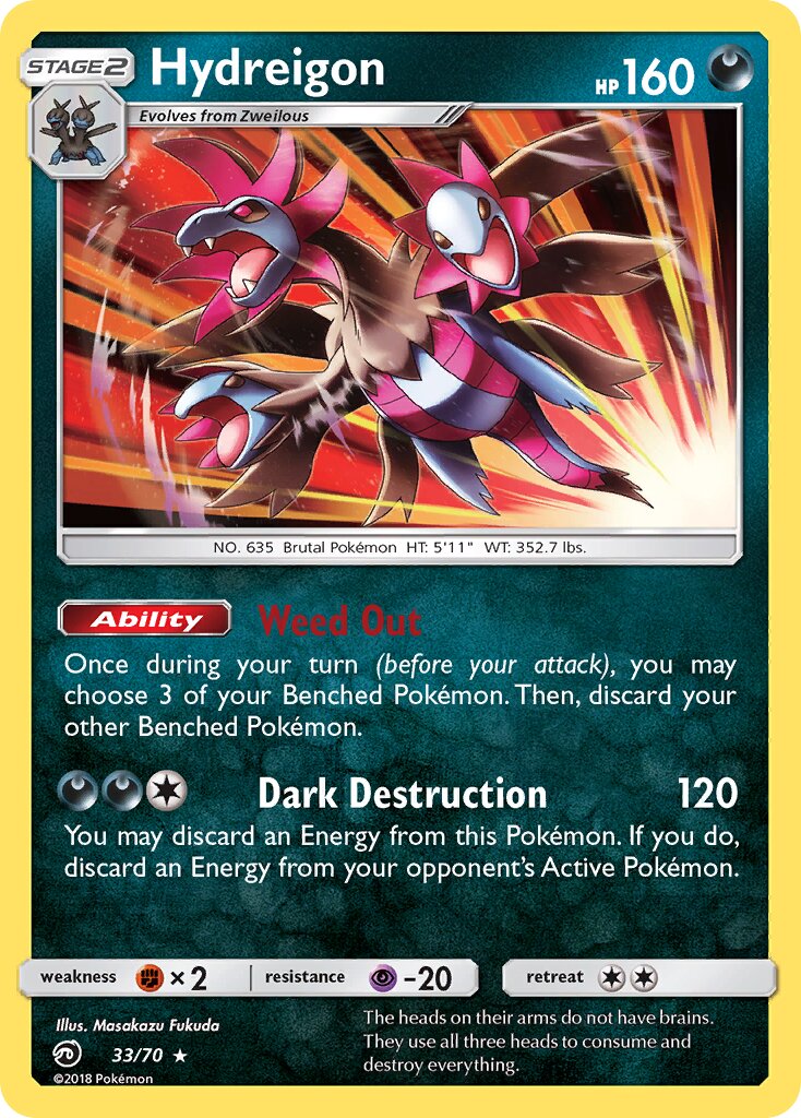 Hydreigon 033/70 — Dragon Majesty (English Pokémon TCG card)