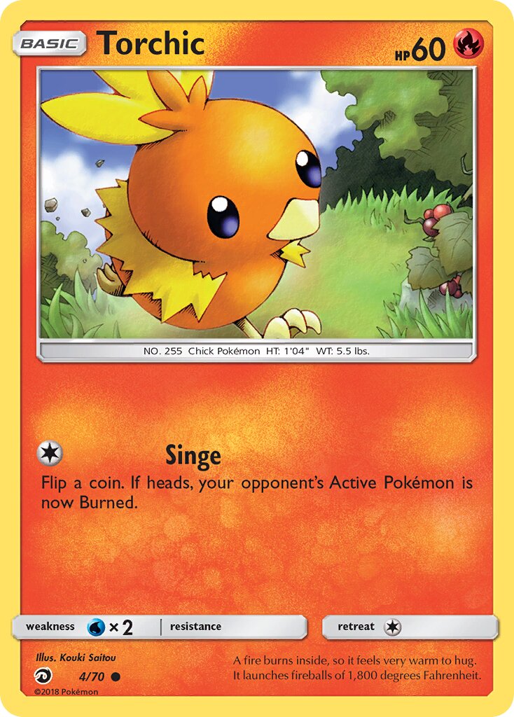 Torchic 004/70 — Dragon Majesty (English Pokémon TCG card)