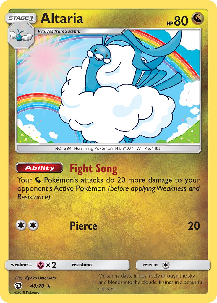 Altaria 040/70 — Dragon Majesty (English Pokémon TCG card)