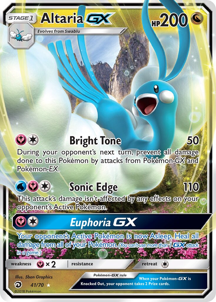 Altaria-GX 041/70 — Dragon Majesty (English Pokémon TCG card)