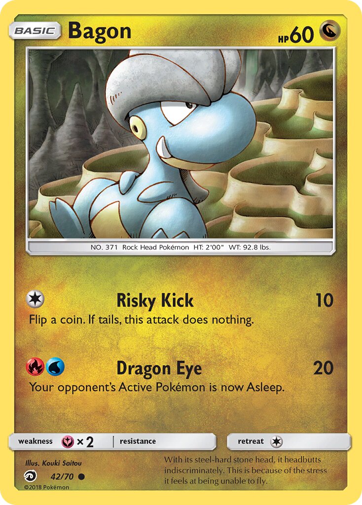 Bagon 042/70 — Dragon Majesty (English Pokémon TCG card)