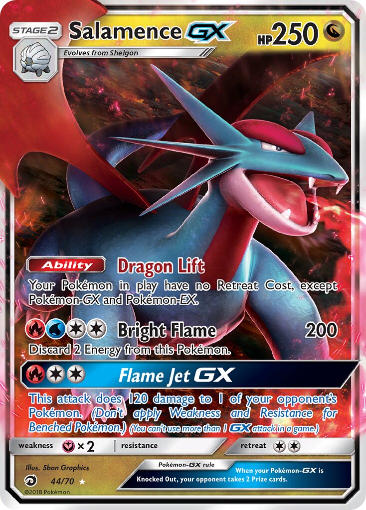 Salamence-GX 044/70 — Dragon Majesty (English Pokémon TCG card)