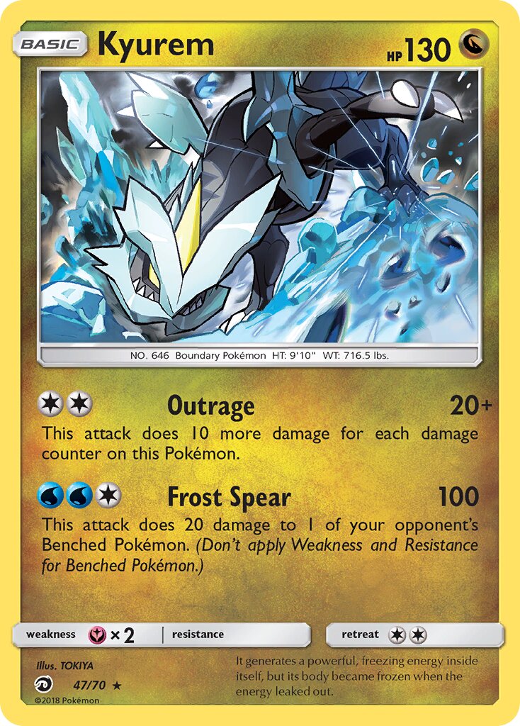 Kyurem 047/70 — Dragon Majesty (English Pokémon TCG card)