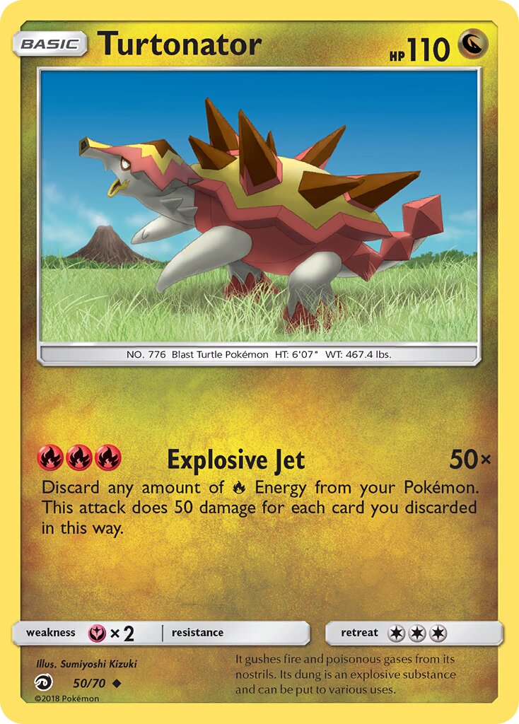Turtonator 050/70 — Dragon Majesty (English Pokémon TCG card)
