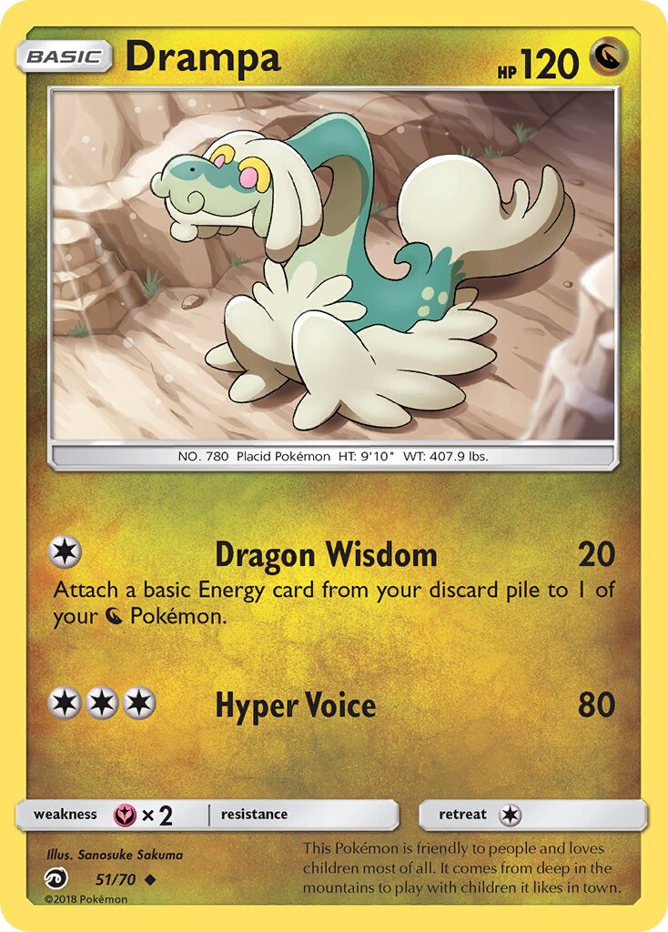 Drampa 051/70 — Dragon Majesty (English Pokémon TCG card)