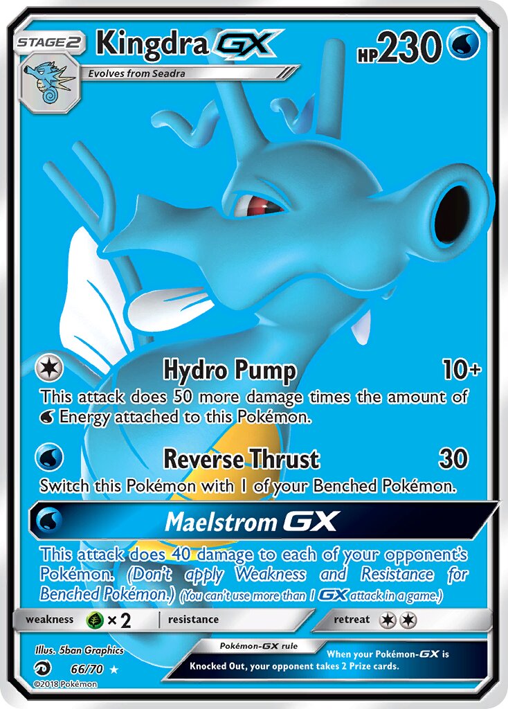 Kingdra-GX 066/70 — Dragon Majesty (English Pokémon TCG card)