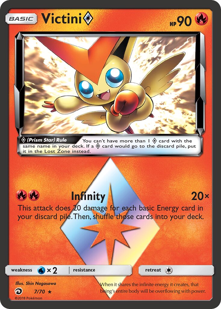 Victini ◇ 007/70 — Dragon Majesty (English Pokémon TCG card)