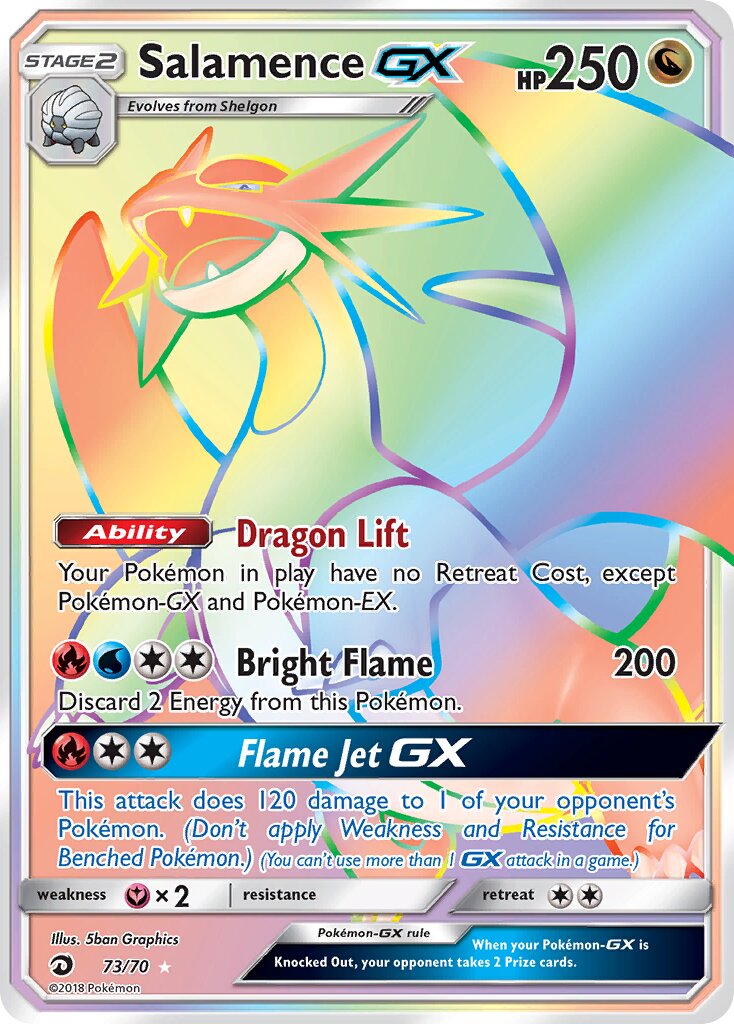 Salamence-GX 073/70 — Dragon Majesty (English Pokémon TCG card)
