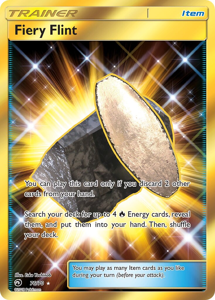 Fiery Flint 076/70 — Dragon Majesty (English Pokémon TCG card)