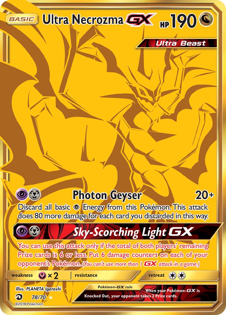 Ultra Necrozma-GX 078/70 — Dragon Majesty (English Pokémon TCG card)