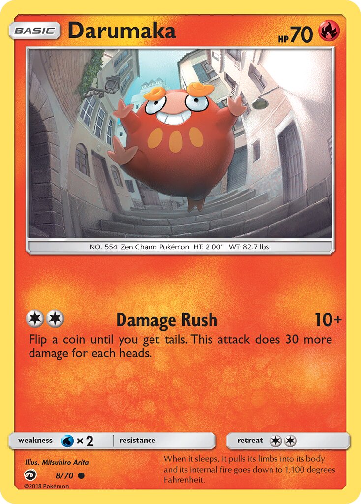 Darumaka 008/70 — Dragon Majesty (English Pokémon TCG card)