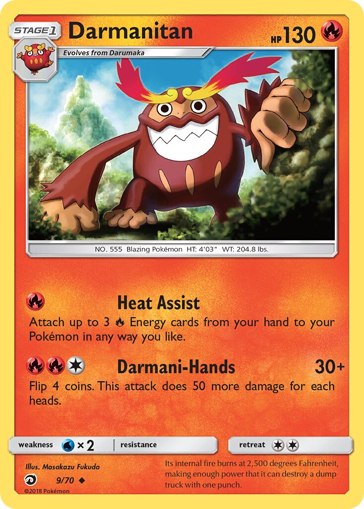 Darmanitan 009/70 — Dragon Majesty (English Pokémon TCG card)