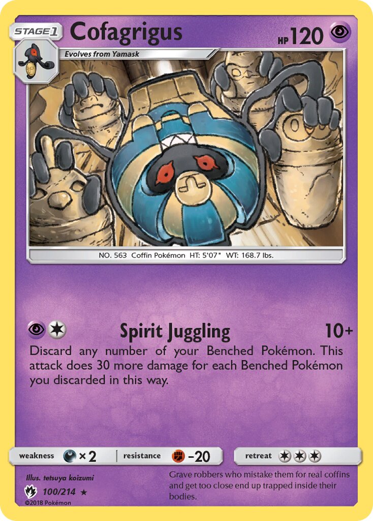 Cofagrigus 100/214 — Lost Thunder (English Pokémon TCG card)