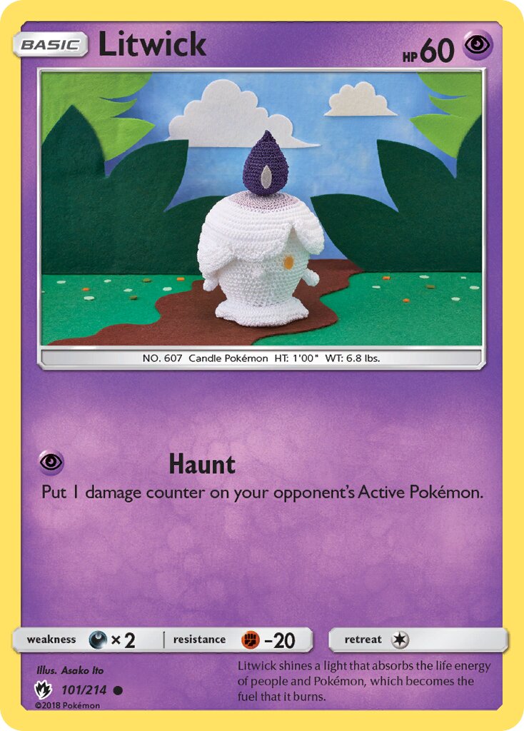 Litwick 101/214 — Lost Thunder (English Pokémon TCG card)