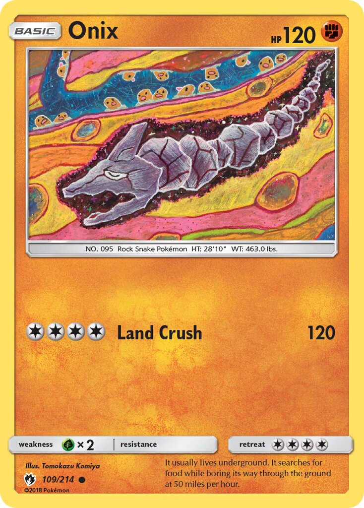 Onix 109/214 — Lost Thunder (English Pokémon TCG card)