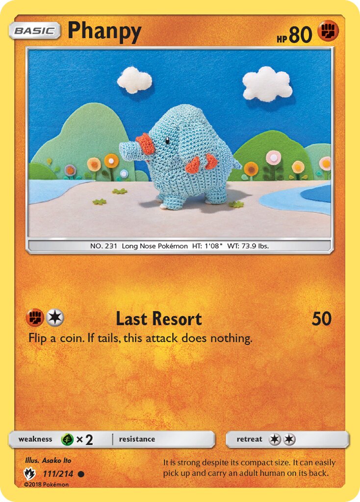 Phanpy 111/214 — Lost Thunder (English Pokémon TCG card)